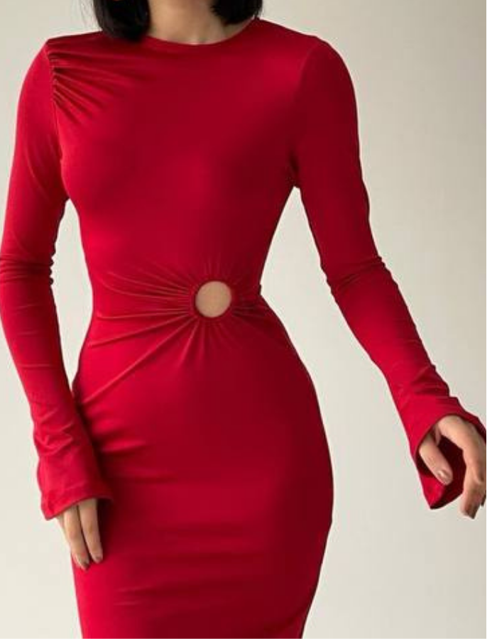 VESTIDO ARONA ROJO