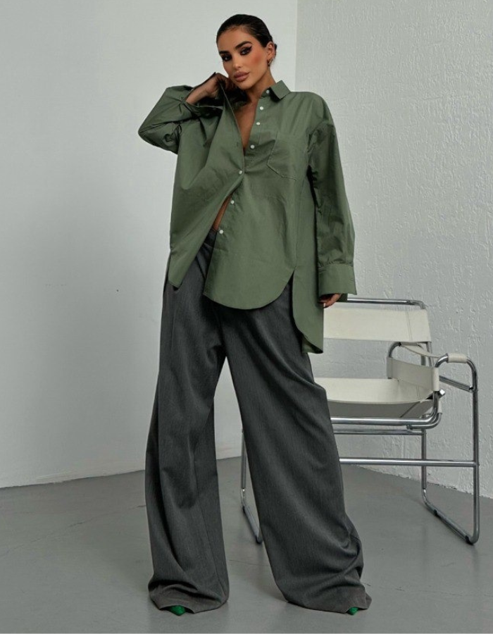 CAMISA OVERSIZE VERDE MILITAR