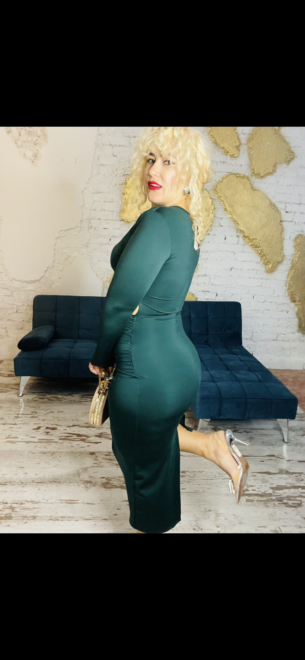 VESTIDO MIDI VERDE