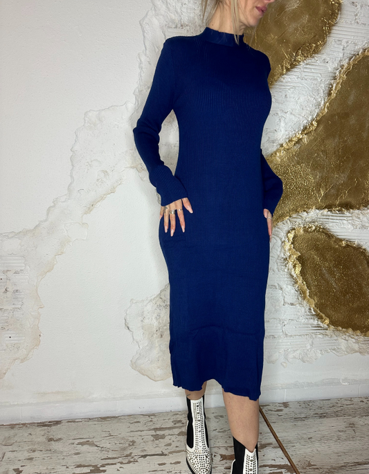 VESTIDO PUNTO AZUL