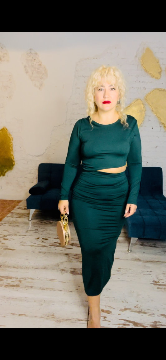 VESTIDO MIDI VERDE