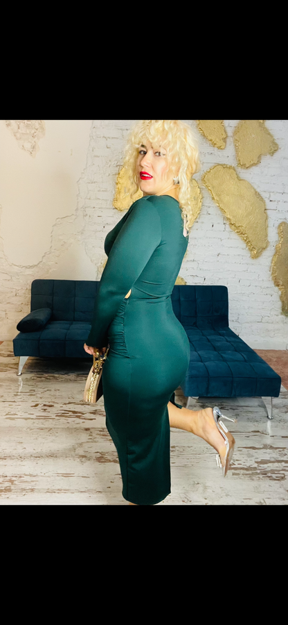 VESTIDO MIDI VERDE