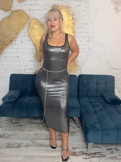 VESTIDO TUBO SILVER