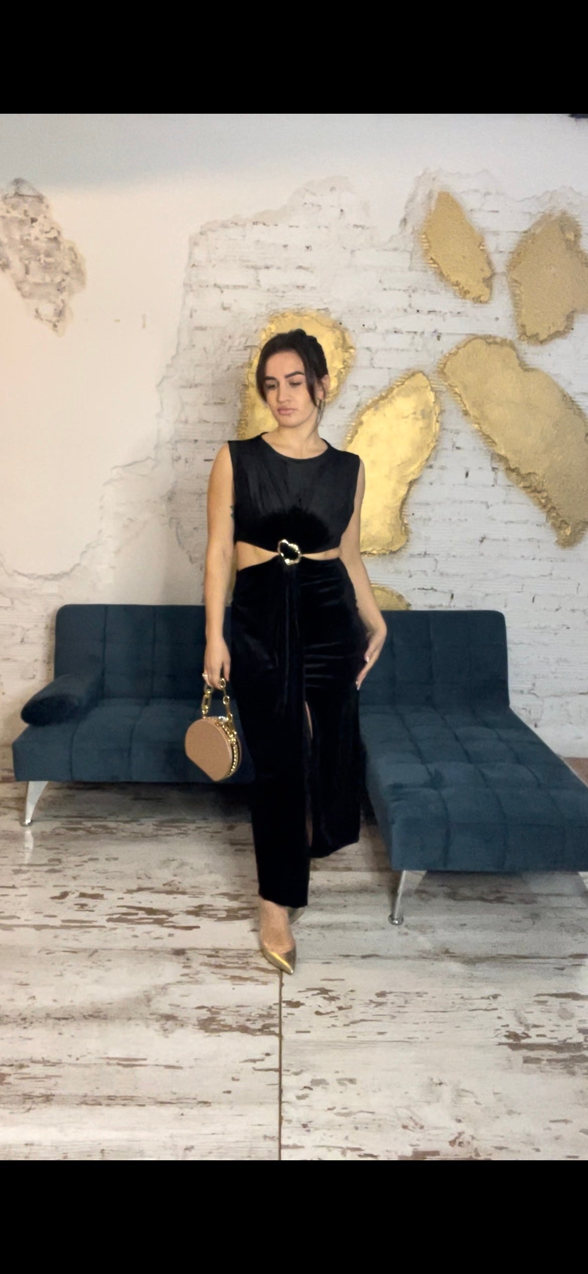 VESTIDO TERCIOPELO NEGRO