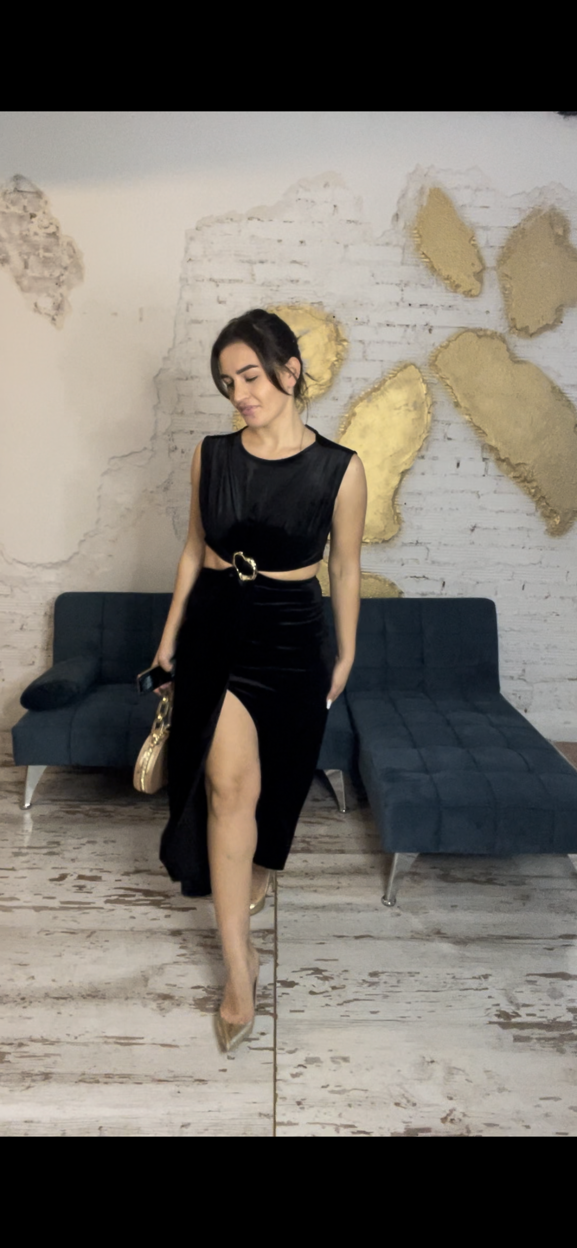 VESTIDO TERCIOPELO NEGRO