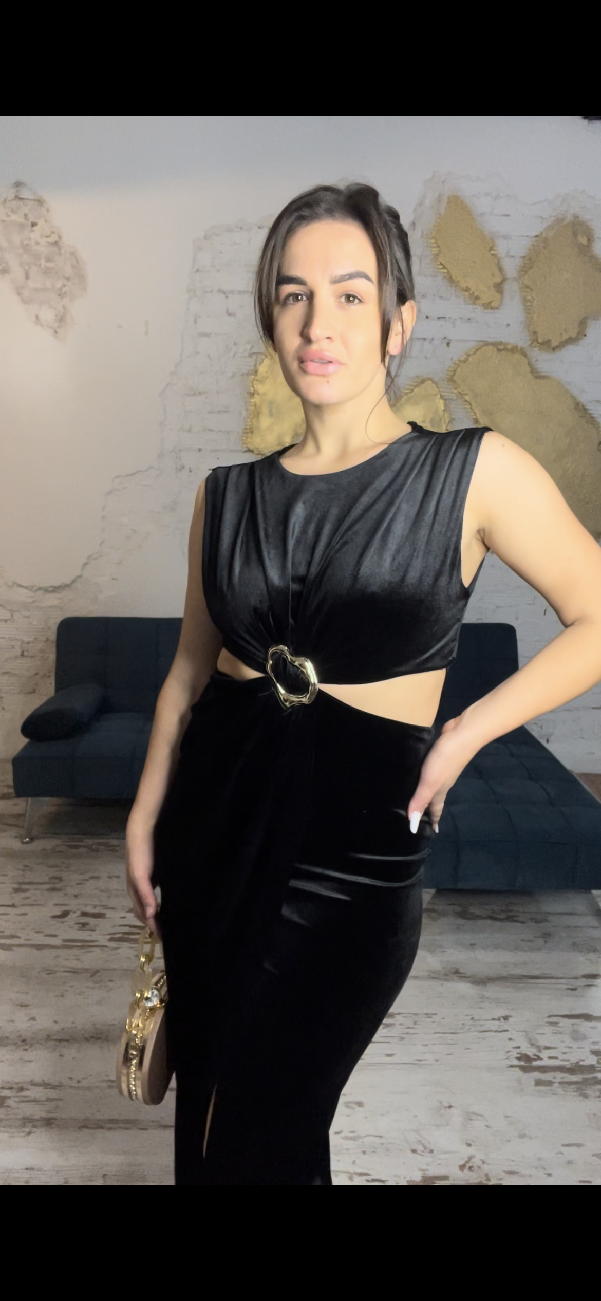 VESTIDO TERCIOPELO NEGRO