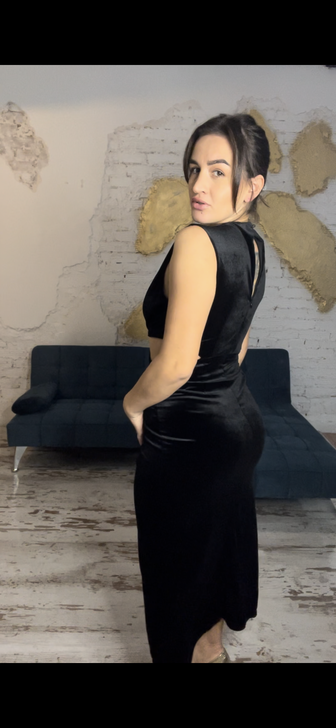 VESTIDO TERCIOPELO NEGRO